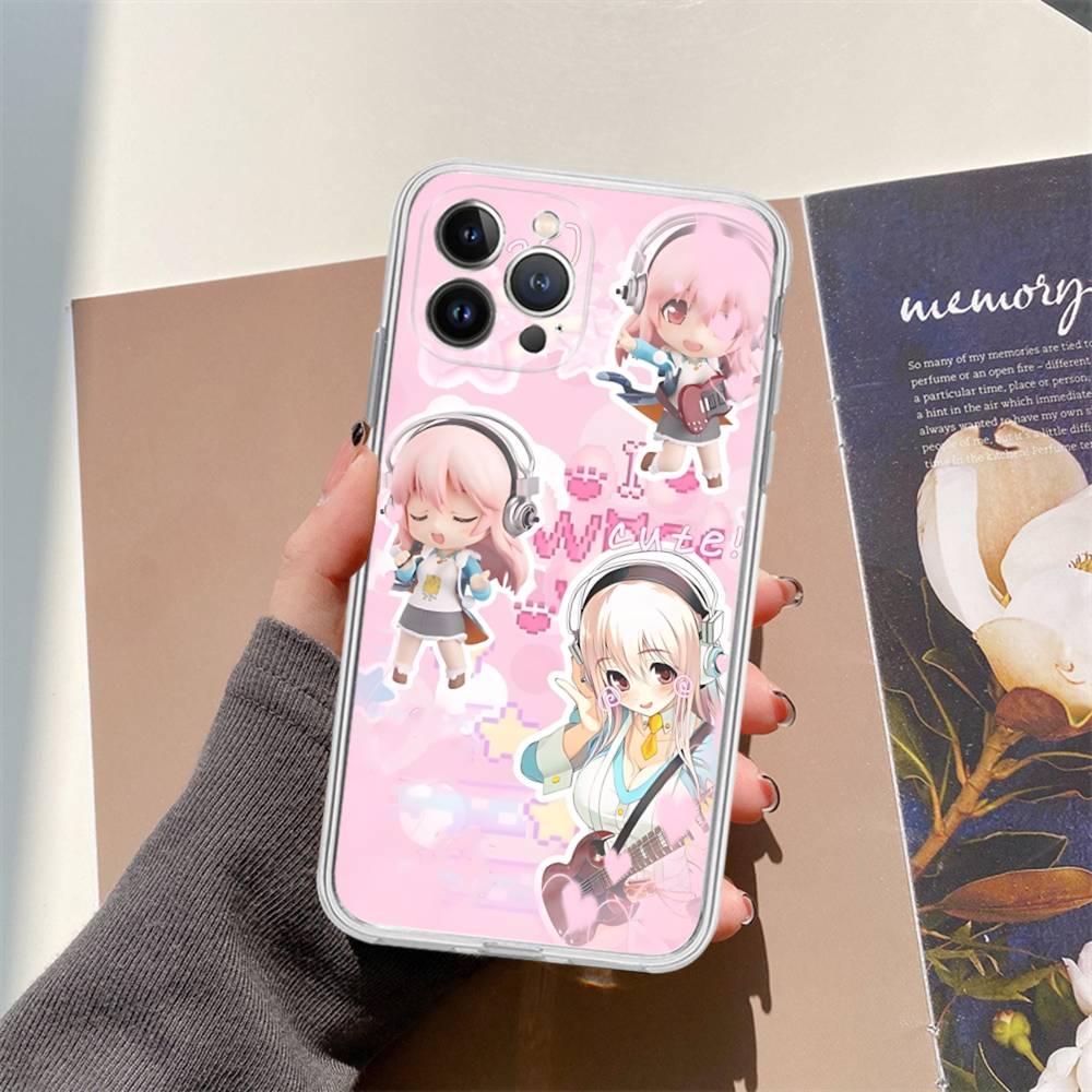 Classic Virtual Singer Super S-Sonico Phone Case For IPhone 17 16 15 14 13 11 12 Pro Max 16 Plus Transparent