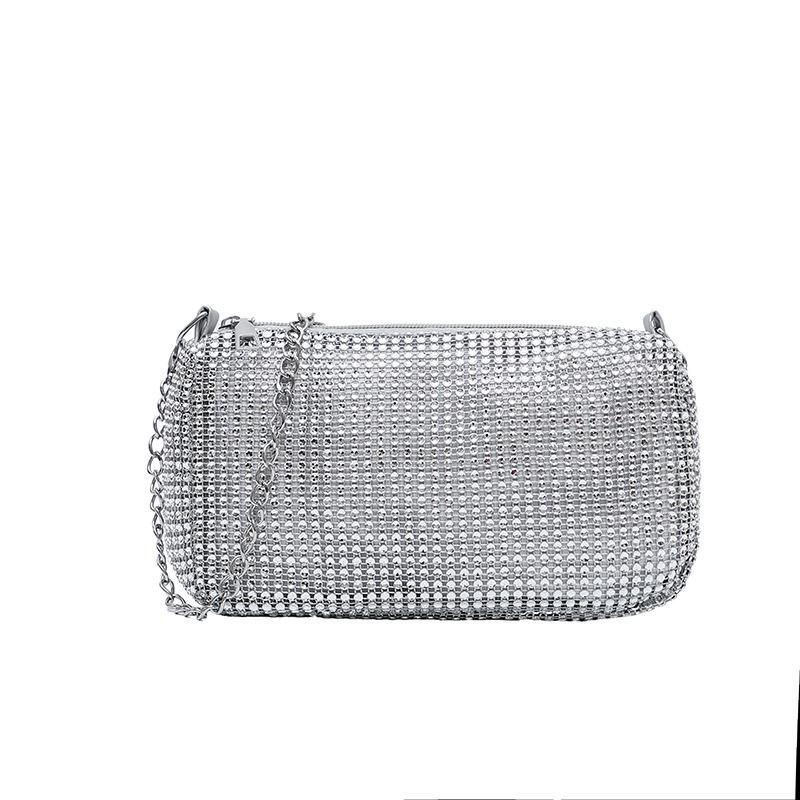 Women's Shiny Rhinestone Bucket Bag - Handmade Sequin Crossbody & Handheld Bag