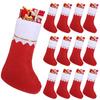 1/3/6Pcs Christmas Stocking Socks Candy Gift Bag Xmas Tree Hanging Ornaments New Year Party Home Fireplace Decoration Kids Gifts