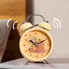 Cartoon Ringing Alarm Clock Bedroom Bedside Night Light Small Alarm Clock Digital Cute Children's Wake Up Artifact