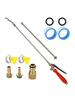 44 Inch Sprayer Rod Copper Nipple Connector Spray Rod Replacement Built-In Shut-Off Valve Brass Barb Sprayer Wands