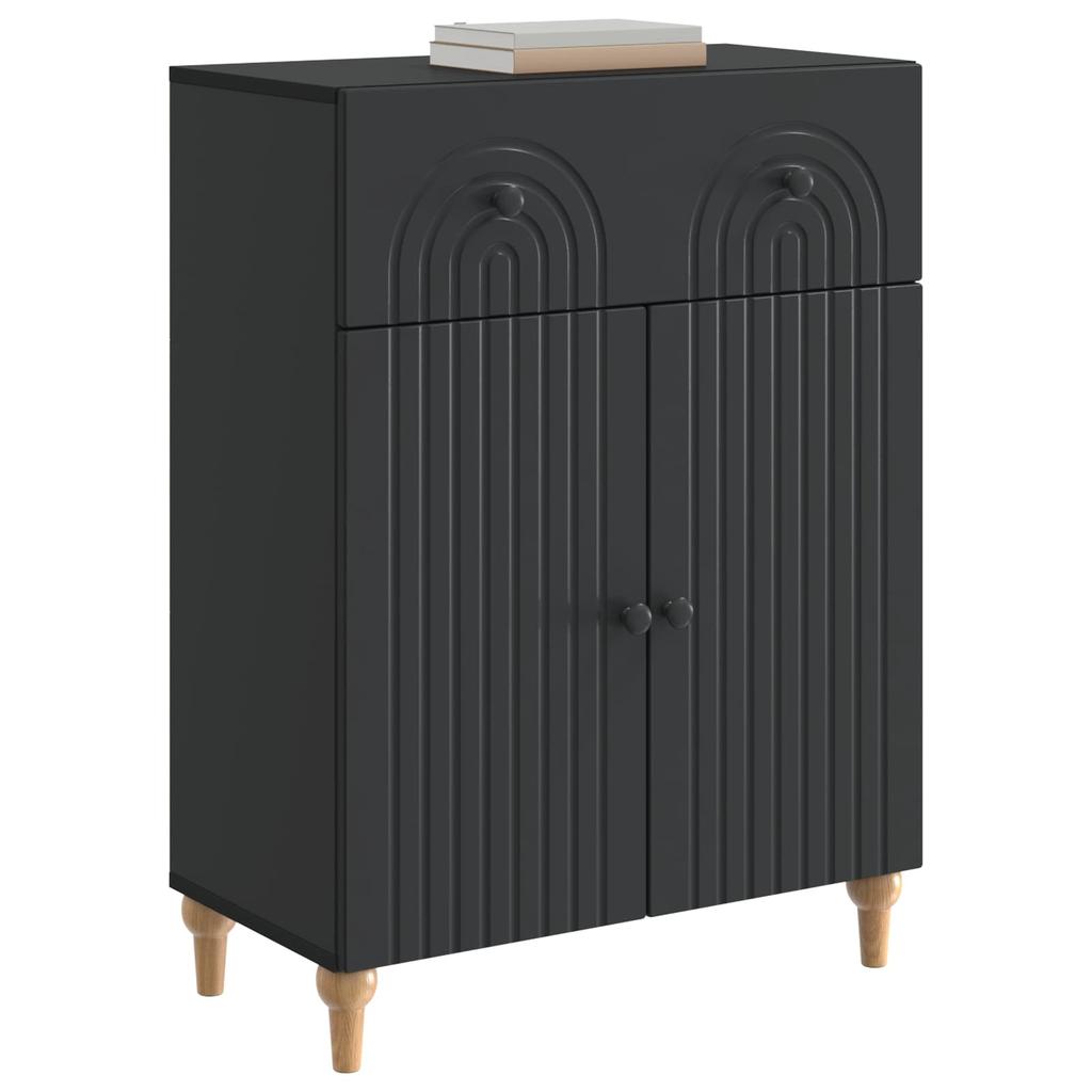 Sideboard Black 66 x 34.5 x 90 cm Particleboard