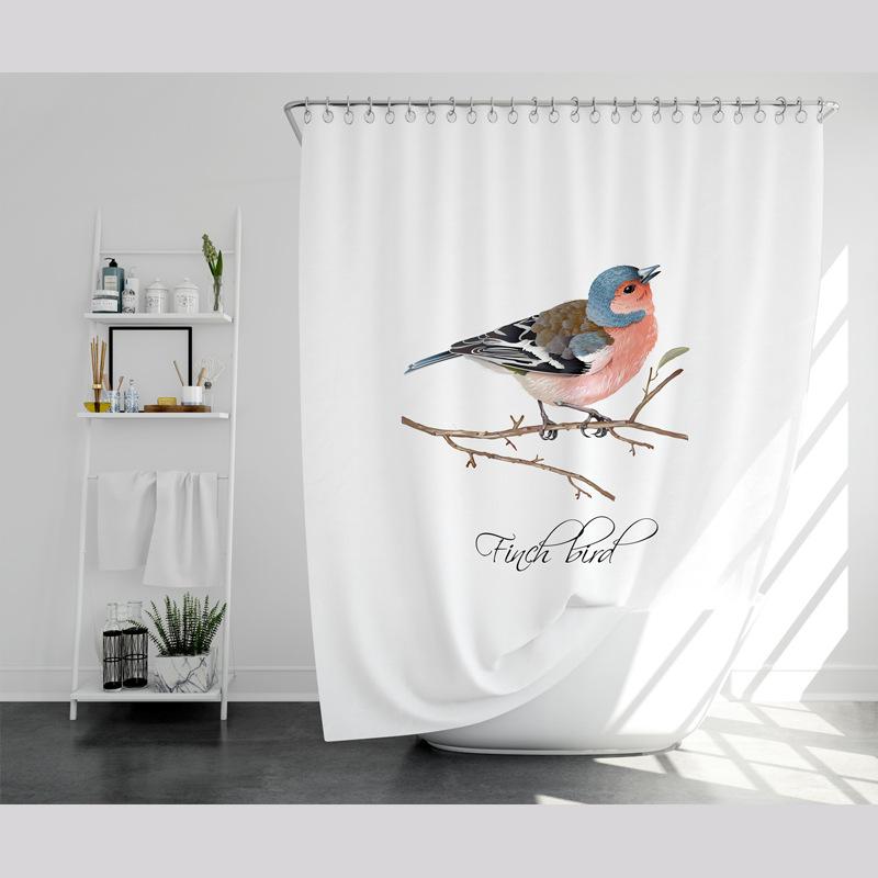 Bathroom Thickened Waterproof Curtain Mildew Proof Shower Curtain Shower Partition Curtain Shower Curtain Bathroom Curtain Free Perforation