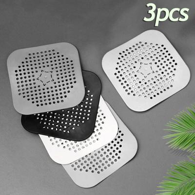 3 ADET Drenaj Saç Yakalayıcı Filtre Lavabo Tıkanma Önleyici Süzgeç Küvet Duş Zemini Silikon Tıpa Kapağı Mutfak Banyo Aksesuarı
