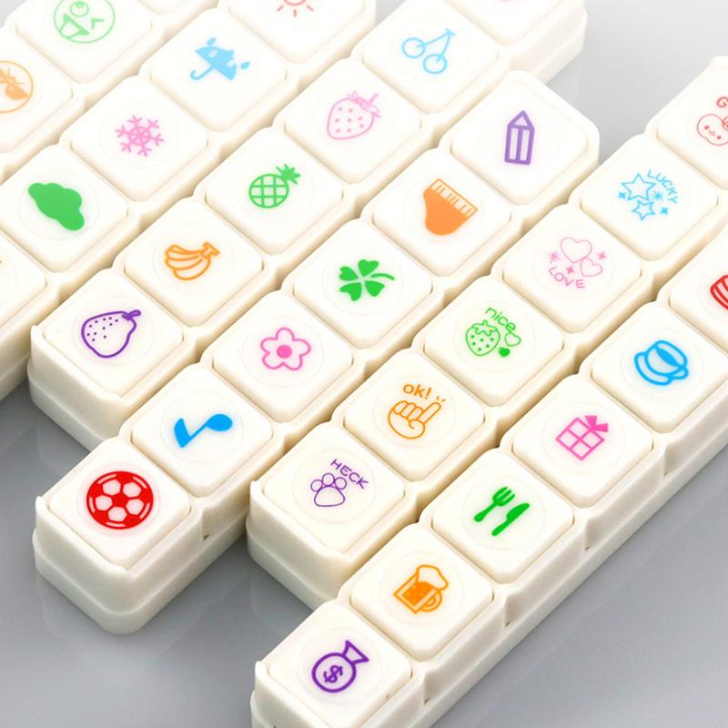 1 Set Scrapbooking Stationery Accessories Kawaii Stamps Decorative Stamps For Arts Diy Crafts Album Journal Planner