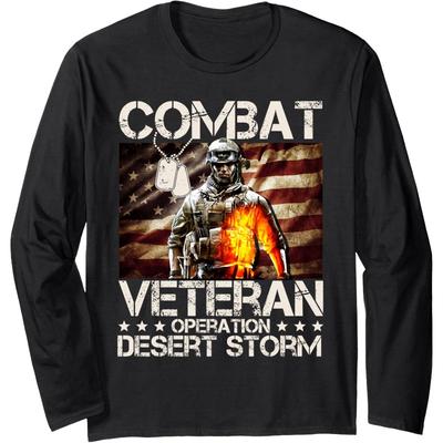 Combat Veteran Operation Desert Storm Soldier Long Sleeve T-Shirt