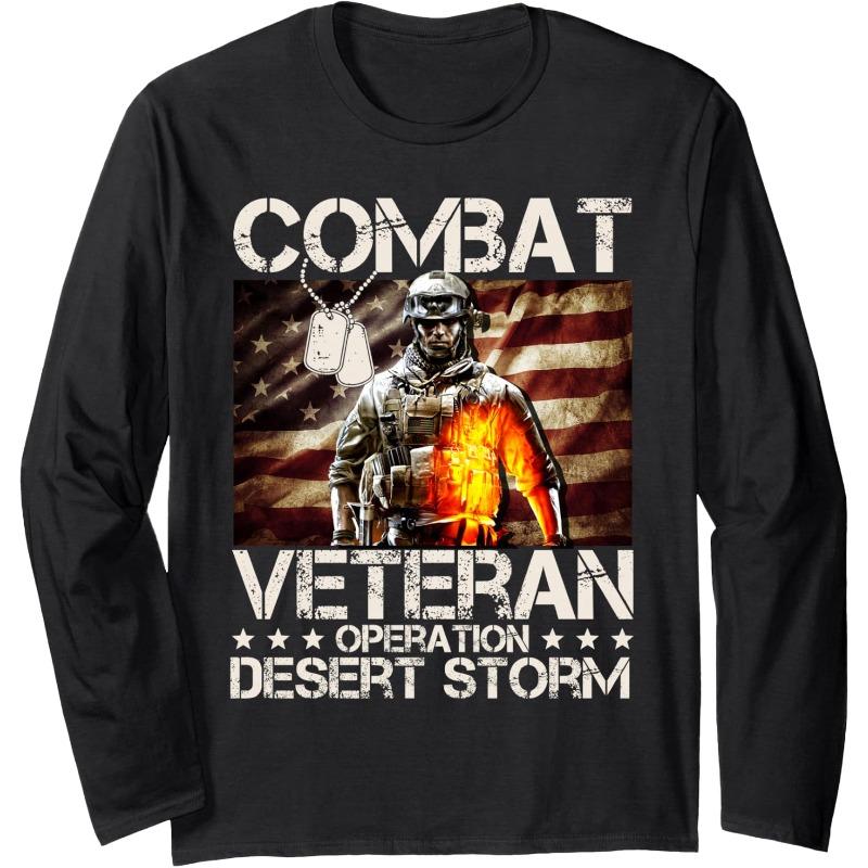 Combat Veteran Operation Desert Storm Soldier Long Sleeve T-Shirt