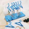Acrylic Earring Holder Rack With Mini Hangers Jewelry Display Stand Ear Studs Organizer Tabletop Storage For Women Girl