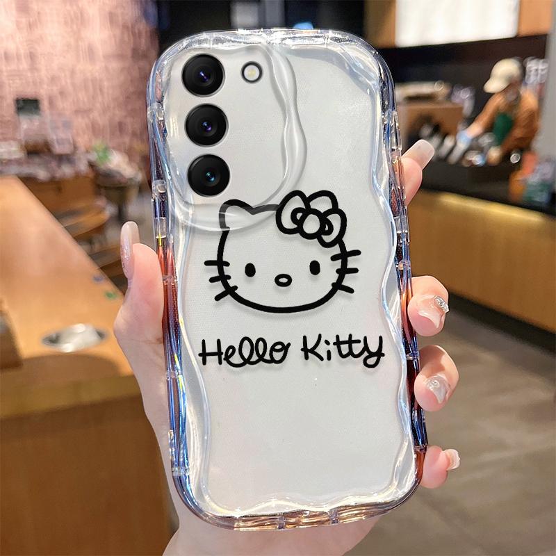Hello Kitty Case for Samsung Galaxy S24 S23 S22 S21 Ultra Plus S20 FE A73 A72 A71 A55 A54 5G A53 A52 A51 4G A50S A50 Soft Cover