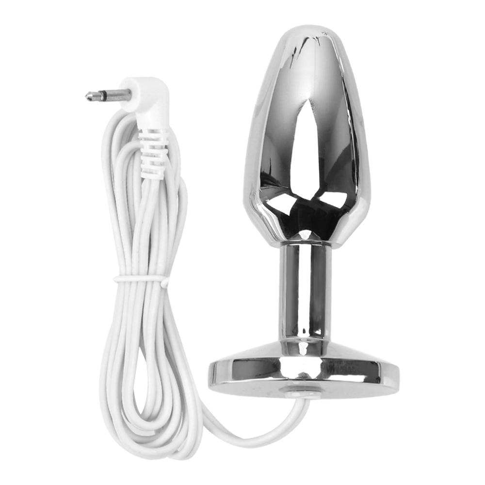 Sex Toy for Women Electrical Stimulation Prostate Massage Vaginal Tight Electro Shock G Spot Metal Anal Beads Butt Plug