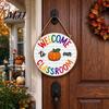 Yearly Seasonal Welcome Sign for Front Door Festive with 13 Interchangeable Accessories, Farmhouse Sign, Theme Decor Entryway Rustic Wooden