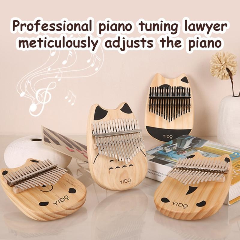 17 Keys Mini Thumb Piano, Finger Piano Musical Instrument for Kids Adults and Beginners, Music Gifts Wood Finger Piano
