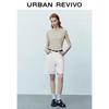 UR Women's Sleeveless Cotton Crew-Neck T-Shirt