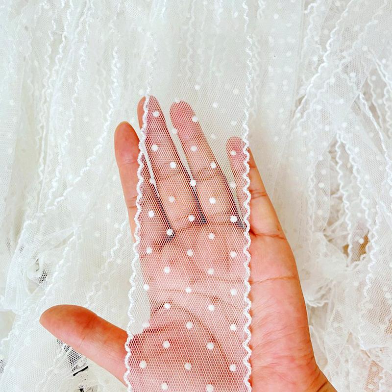 1ks Dárková balicí krajka Látka Puntíkovaná stuha Oděvní doplňky Mašle na cylindr DIY Festivalová dekorace Krajková dekorace