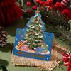 Weihnachten Weihnachtsbaum Bronzierte Grußkarte Florist Backgeschenke Kleine Karte Nachrichtenkarten