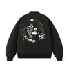 Mens High Street Vintage Embroidered Panda Floral Flight Jacket Loose Casual Baseball Coat Teens