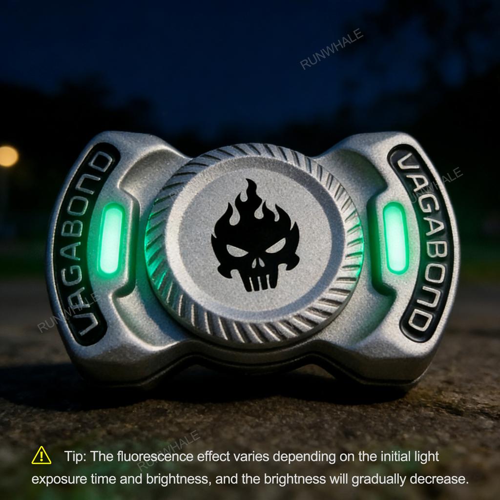 Fun 3-In-1 Play Edc Fidget Toy Personalized Skull Ghost Fidget Spinner Alloy Metal Fidget Slider Stress Relief Toy Adhd Tools