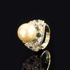 Jewelry Inlaid Austrian Fritillary Pearl Ring Women'S Ring Jewelry Accessories Beads 14Mm