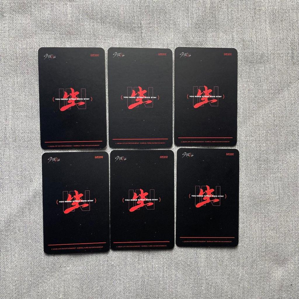 [USED] StrayKids INsei subk shop trading cards (6 cards)