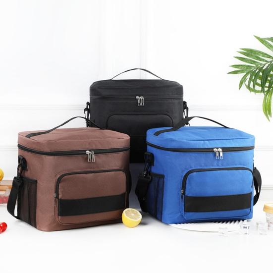 Portable Insulated Lunch Bag with Adjustable Strap 6-Hour Cooler Tote for Work Travel Picnic Waterproof Oxford Lightweight Leak-Proof Thermal Cooler