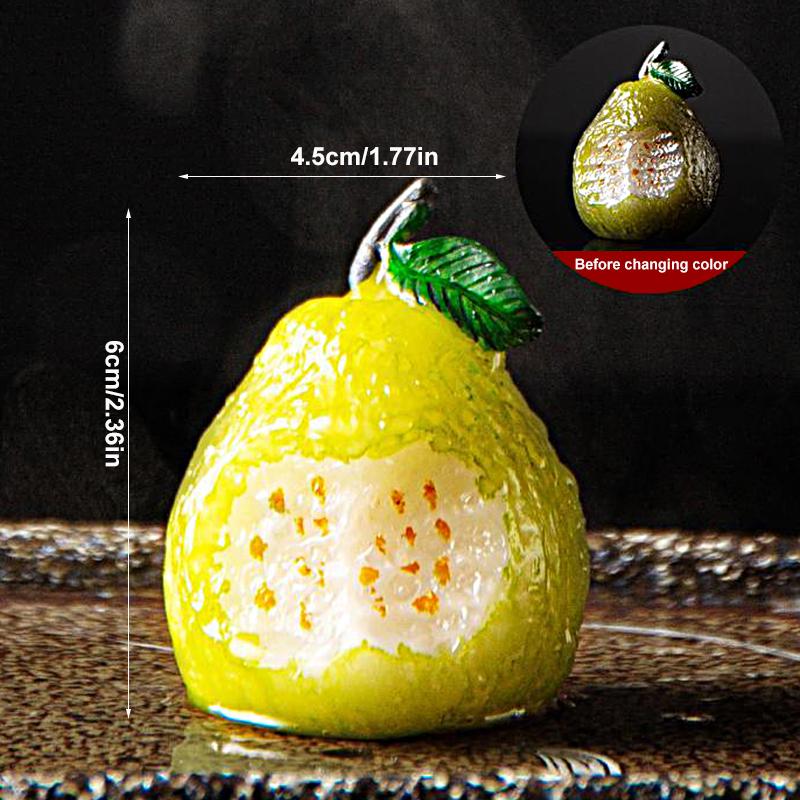 Chinese Resin Color Changing Tea Pet Lucky Fruit Model Tea Figurine Ornaments Home Tea Set Decoration Tea Ceremony Accessories