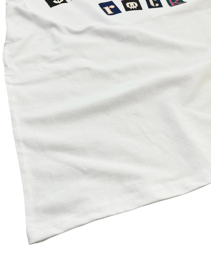 SK8ER ROCK Collage Pop Logo T-Shirt ((White))