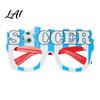 Football Shape Glasses Glasses Soccer Themed Decorative Lightweight Paper Frame Colorful Party