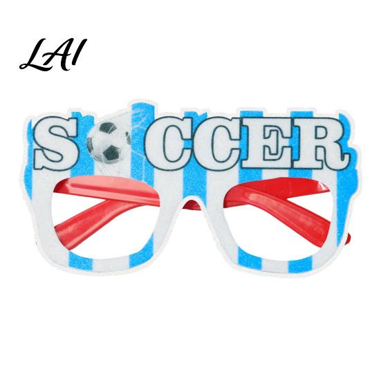 Football Shape Glasses Glasses Soccer Themed Decorative Lightweight Paper Frame Colorful Party