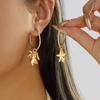 Summer Metal Coconut Tree Conch Starfish Shell Tassel Dangle Earrings For Women Men Ocean Beach Earring Fashion Vacation Jewelry