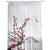 Chinese Ink Painting Plum Crane Flower Art Sheer Curtains for Living Room Decor Window Curtains Kitchen Tulle Voile Curtains