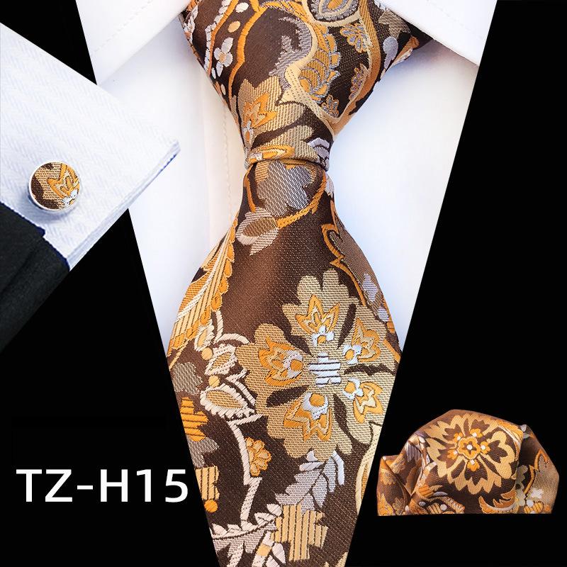 Paisley Fashion Men'S Tie Pocket Towel Cuff Three-Piece Set