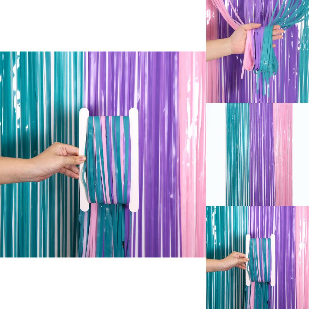 Stunning Macaron Rain Curtain In Blue Purple And Pink For Elegant Party Arrangements