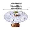 New PVC Round Tablecloth Elastic Edged Waterproof Table Cover Oil-Proof Waterproof Tablecloth Party Use