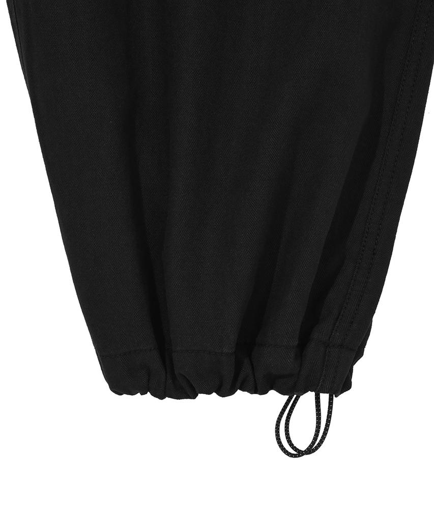 Loghideumatin Side Cargo Pocket Tuck Pants (Black)