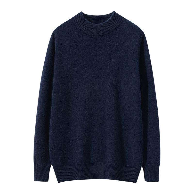 Men's Cashmere Thick Knit Pullover - Warm, Soft, Skin-Friendly Autumn/Winter Sweater