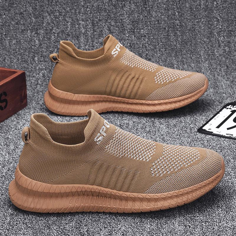 

New large size socks shoes breathable casual shoes socks shoes ultra-light couple sports shoes 39 коричневый