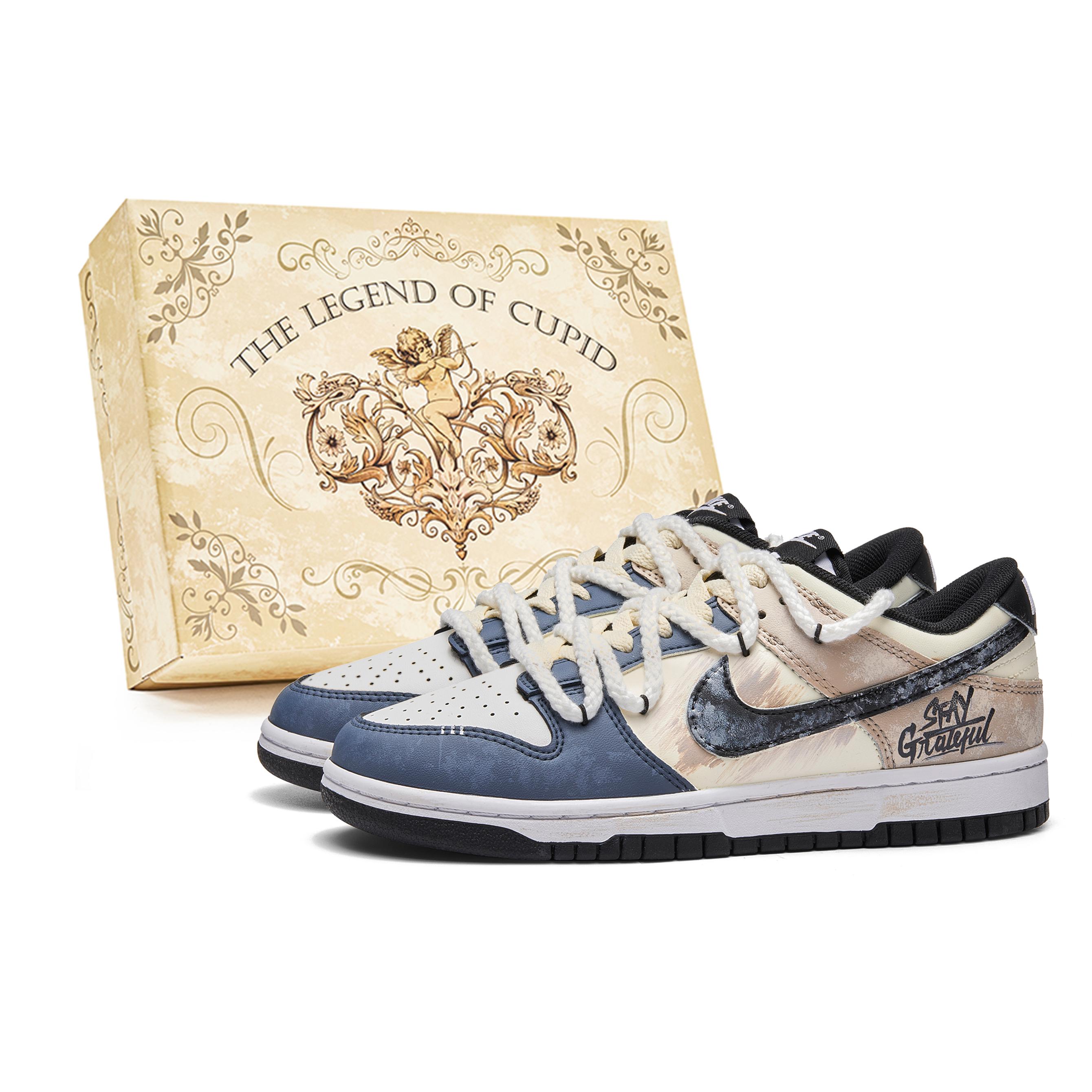 

Nike Dunk Rapid Current, Box Abrasion Resistant Low top Skateboard Shoes Unisex Beige Blue DD1391-100(Team584--BOX) 42.5