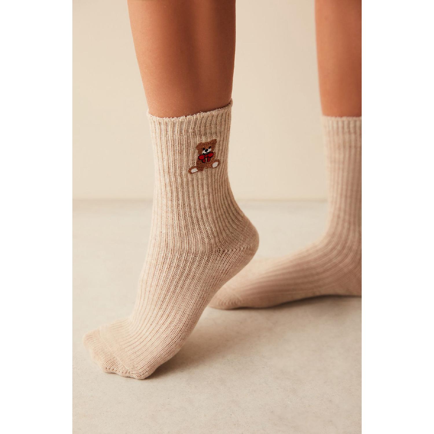 

Warm Teddy Bear Society Socks Standart бежевий