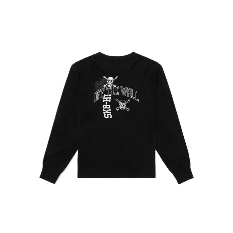 Vans Tee Long Sleeve Casual Comfortable Soft Versatile Drop Shoulder T-Shirt Women Tops Black VN0A5ASBBLK