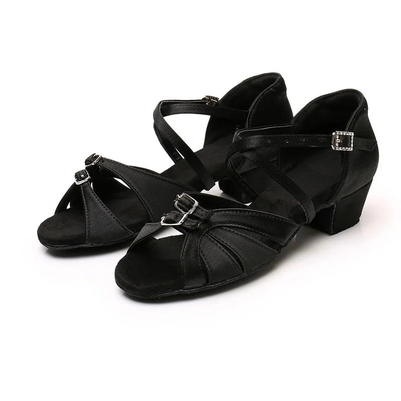 Společenské Dámské Boty na Latinskoamerické Tance Moderní Boty na Pole Dance Balet Salsa Tango Vysoký Podpatek Nastavitelné Latinské Boty pro Dívky Dámy