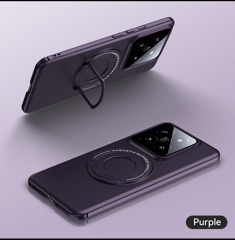 Metall Starke Magnetische Absorption Hülle Für Xiaomi 14 Pro Xiaomi14 Mi 14 Pro Matt Auto Halter Schutzhülle
