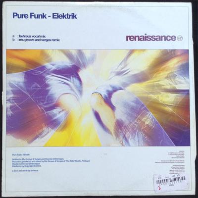 12inch Record PURE FUNK - Elektrik RENR012 Renaissance 2003 UK Dance & Electronica Used