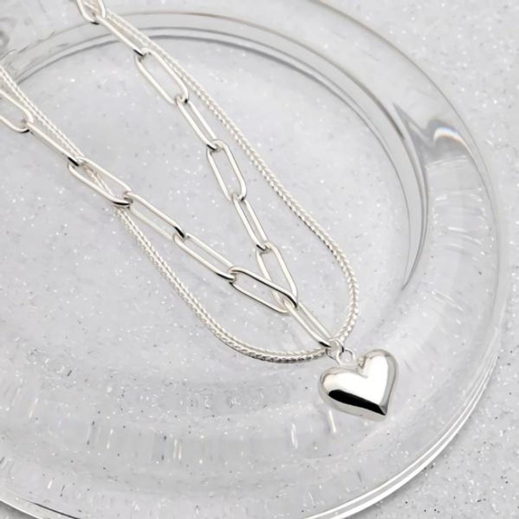 Women's Fashion Accessory Daily Double-Line Heart Bracelet