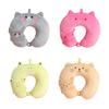 Cute U-shaped Pillow Portable Cartoon Animal Neck Pillow Travel Neck Support Pillow with Eye Mask for Long Flights Office Nap Cervical Spine Health
