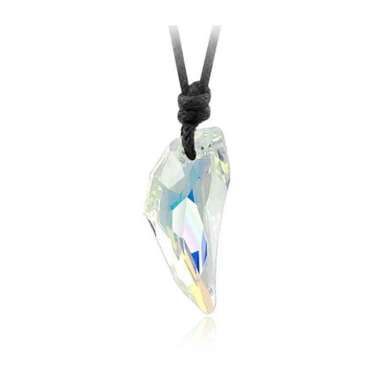 Tooth Wolf Shape Pendant Necklace Transparent Solid Color Decoration Jewelry