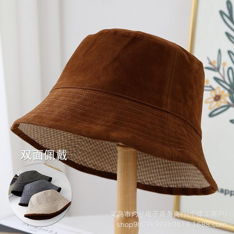 Retro Double-sided Wearing Denim Bucket Hat Women's Summer Face Small Versatile Fashion Sunshade Sunscreen Bucket Basin Hat