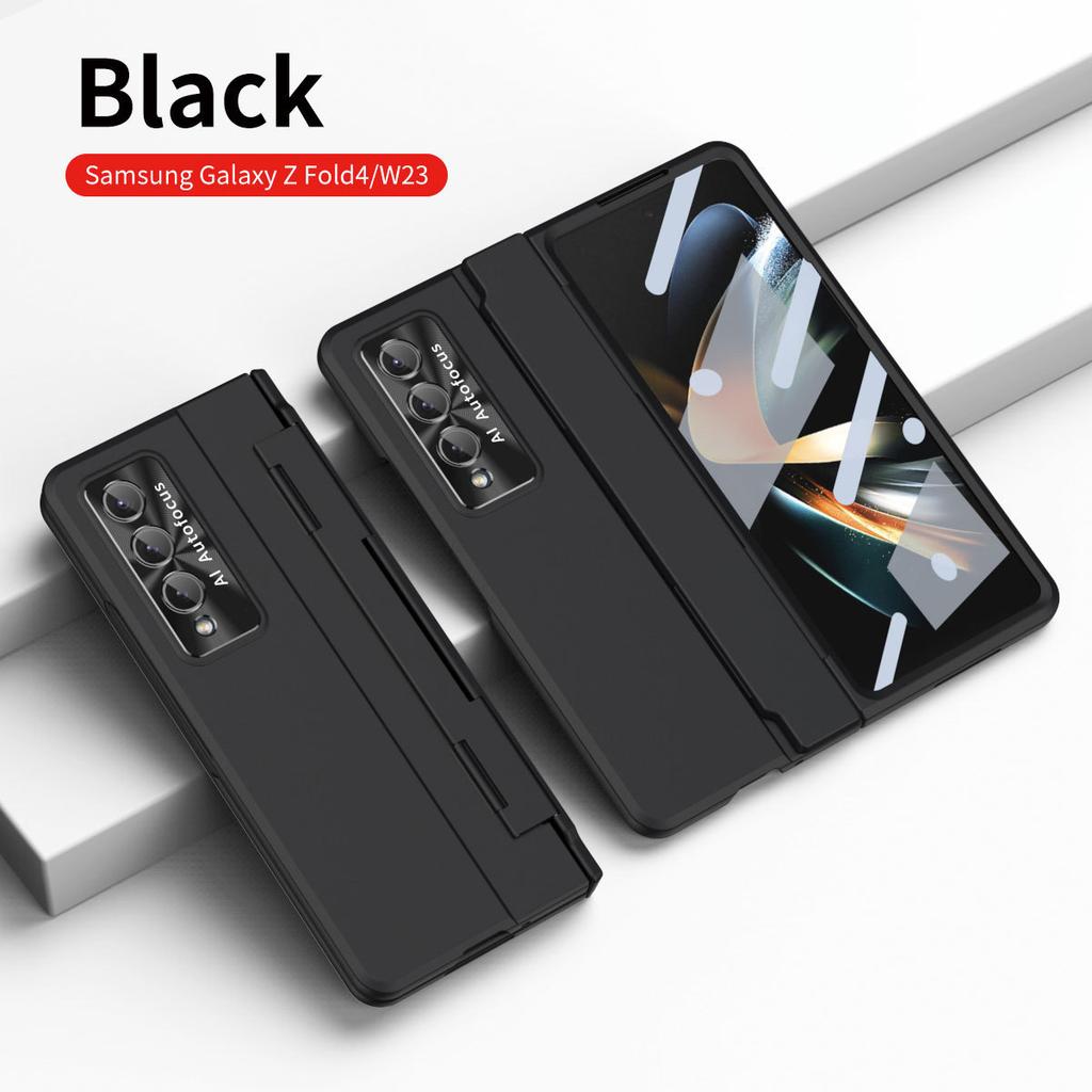 Applicable To Samsung Z Fold1 Mobile Phone Case Flat Hinge Metal Lens Case Film Integrated Fold1 Anti-drop Protective Case