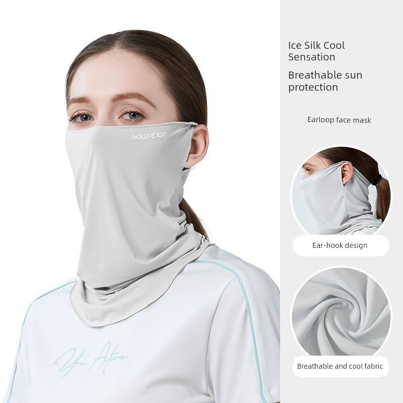 Running Sun Protection Mask, Full Face Uv Protection, Ice Silk Face Towel, Men's Neck Gaiter, Women's Neck Scarf, Summer Cycling Sunshade Headscarf