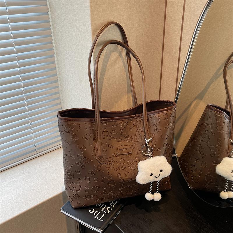 Large capacity premium texture commuter handbag summer new shoulder underarm bag tote bag