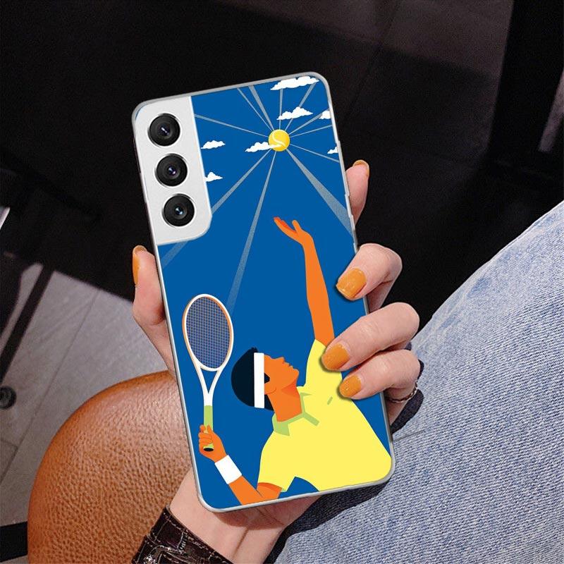 Tennis Sport Phnoe Case for Samsung Galaxy S26 S25 Edge S23 S24 Ultra S22 Plus S21 S20 FE Unique Cover Soft Coque Galaxy S25 S23
